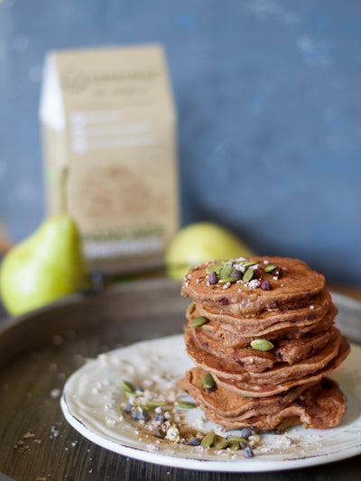 Pancakes Proteici Pere e Cioccolato