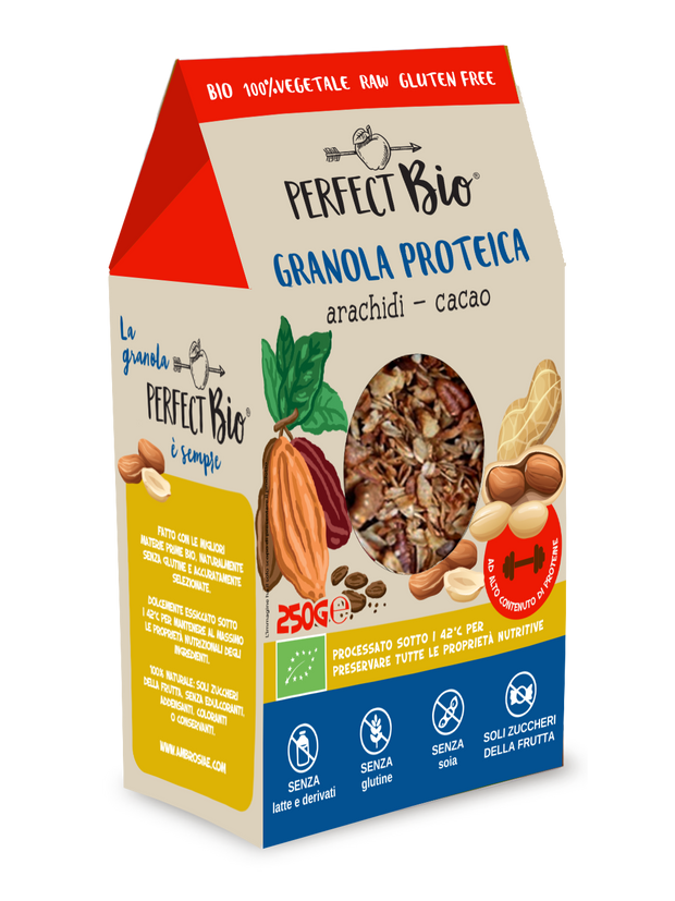 Granola Proteica Cacahuetes Cacao