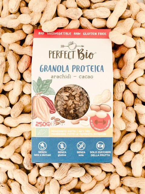 Granola Proteica Cacahuetes Cacao