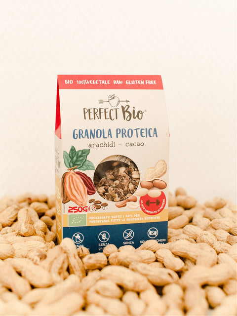 Granola Proteica Cacahuetes Cacao