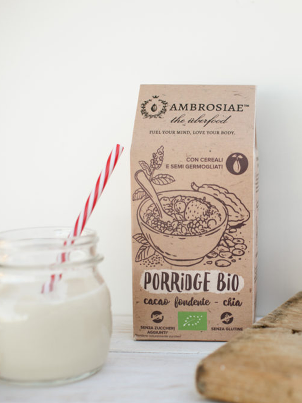 Porridge semi di chia e cacao fondente