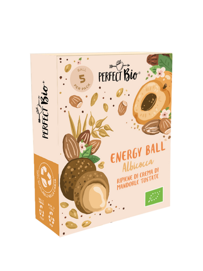 Energy Ball albicocca ripiene di crema di mandorle tostate Perfect Bio