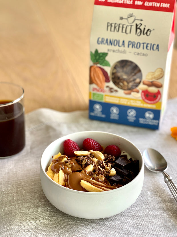 Granola Proteica Cacahuetes Cacao