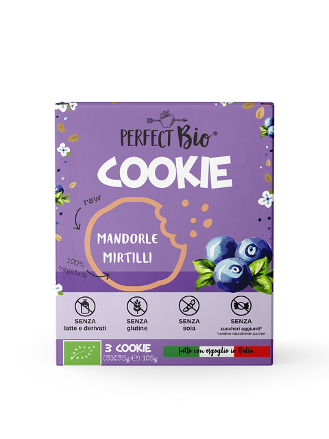 Biscotti senza glutine Mandorle e Mirtilli Cookie Perfect Bio