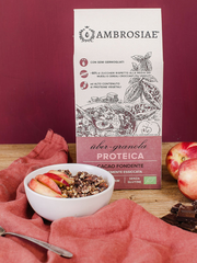 Über Granola proteica al cacao fondente