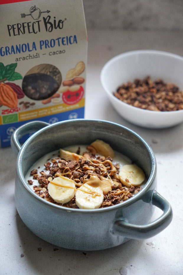 Granola Proteica Cacahuetes Cacao